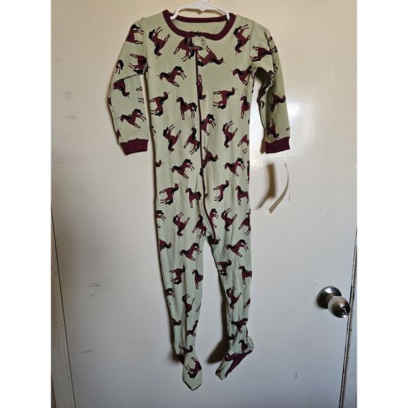 2 years Toddler‎ Pajama Boys Girls Zip PJ Animal Print Unicorn 100% Cotton - Picture 1 of 7